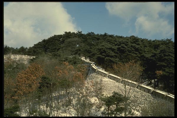 055033 Kyonggi Do Old Wall At Namhansansong A4 Photo Print