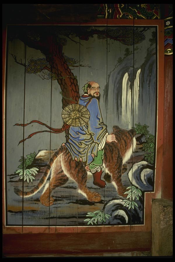 055040 Painting In Paengnyon Temple A4 Photo Print