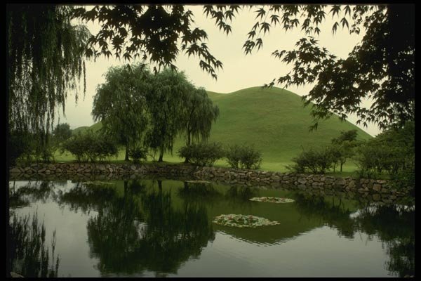 055066 Kyongju Royal Tombs A4 Photo Print