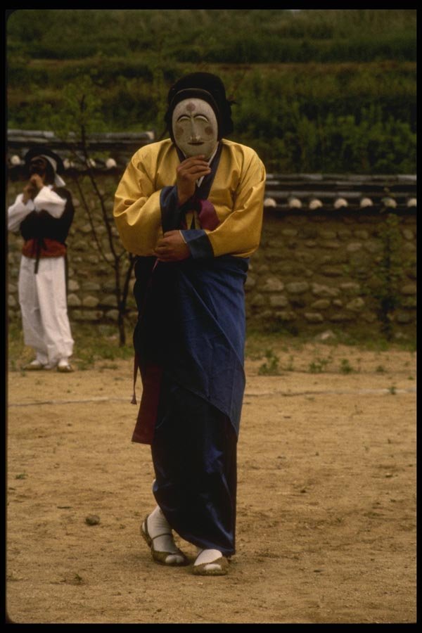 055075 Kyongsangbuk Do Masked Dance At Hahoe A4 Photo Print