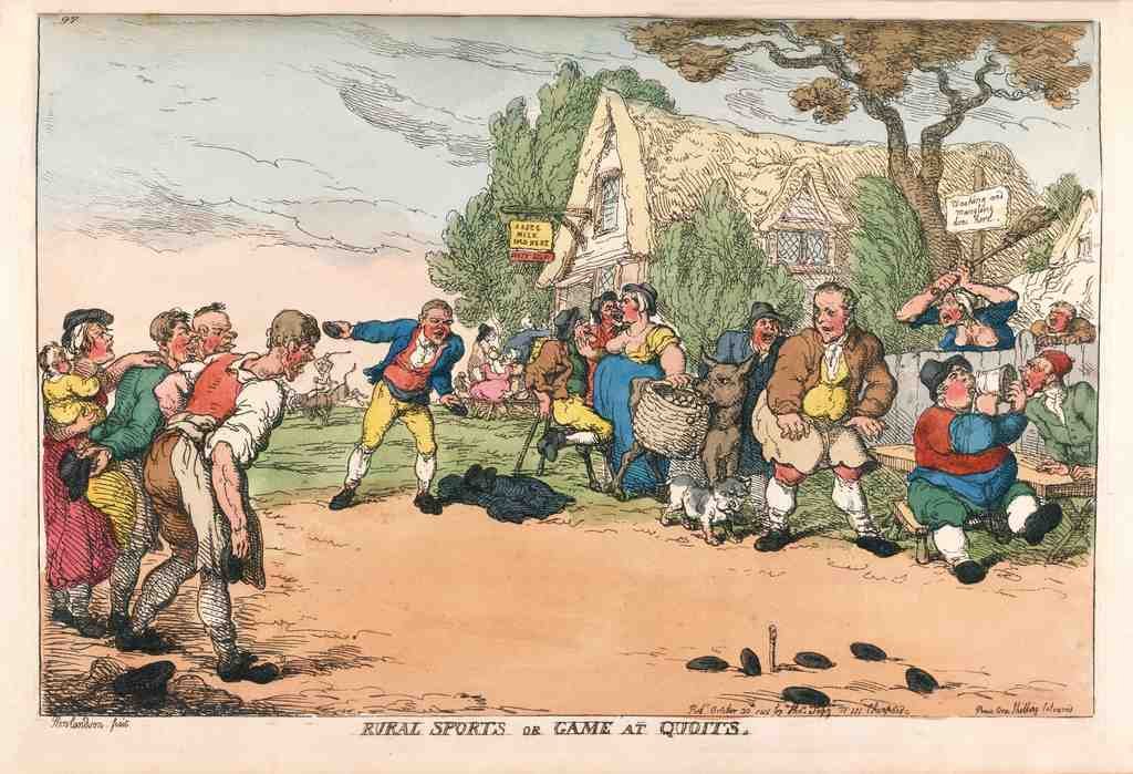 056 Quoits 1811 Vintage A4 Photo Print