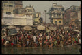 056049 Pilgrims In The Ganges Varanasi, India A4 Photo Print