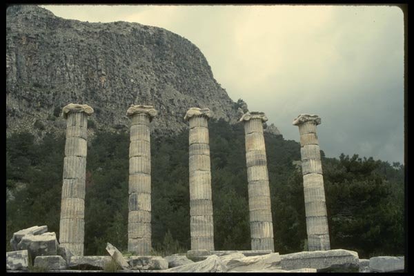 056067 Temple Of Pallas Athena Priene, Turkey A4 Photo Print