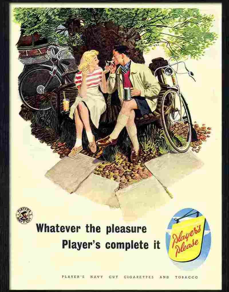 057 players cigarettes 1950s Advert A4 Photo Print