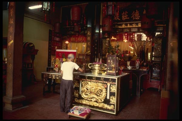 057008 Interior Of Chinese Lantern Temple A4 Photo Print