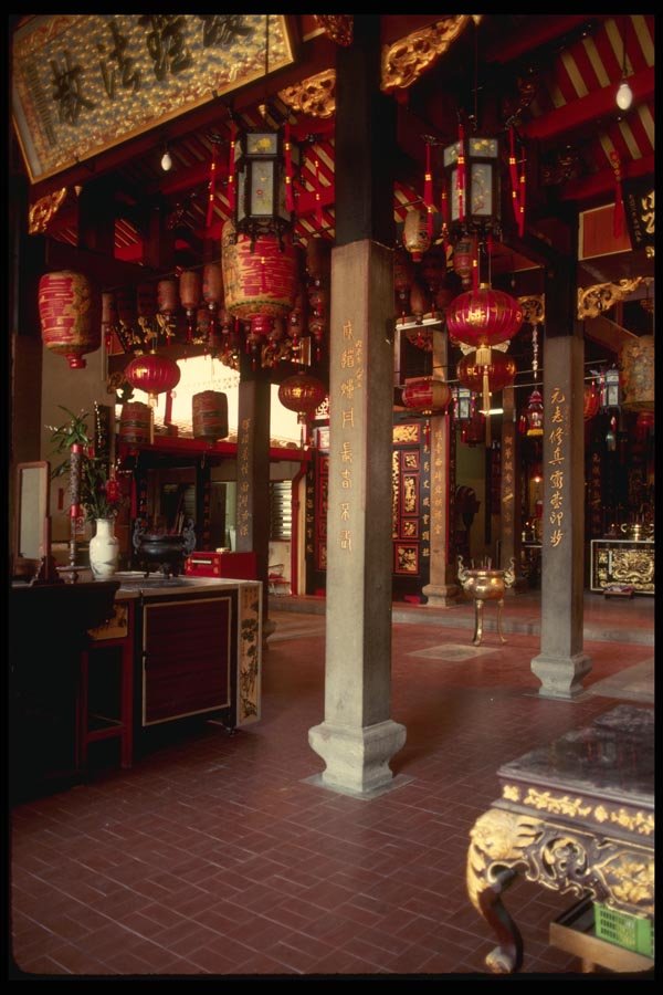 057009 Interior Of Chinese Lantern Temple A4 Photo Print
