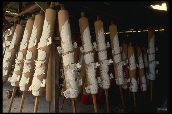 057021 Giant Joss Sticks Drying At A Joss Stick Factory A4 Photo Print