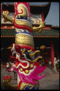 057040 Giant Joss Sticks Burning At Siong Lim Temple Complex A4 Photo Print