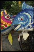 057041 Paper Mache Fish For Dragon Dance, Chinese New Year A4 Photo Print