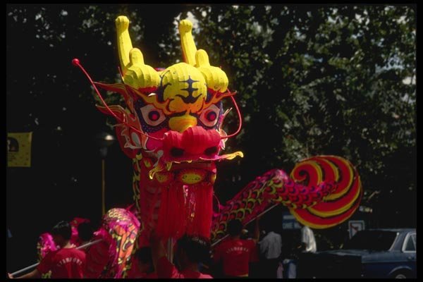 057043 Dragon Dance, Chinese New Year A4 Photo Print