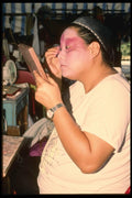 057045 Chinese Opera Actress Making up Backstage A4 Photo Print