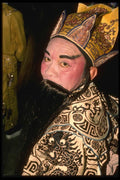 057047 Chinese Opera Actor In Full Costume Backstage A4 Photo Print