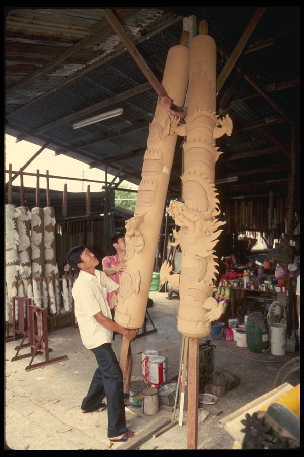 057068 Giant Joss Sticks Drying At A Joss Stick Factory A4 Photo Print