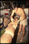 057069 Making Giant Joss Sticks At A Joss Stick Factory A4 Photo Print