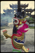 057070 Temple Exterior With Burning Joss Sticks A4 Photo Print