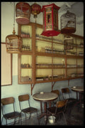 057078 Interior Detail Of Chinese Bar With Bird Cages A4 Photo Print