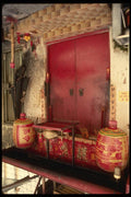 057085 Temple Doorway Detail Of Thian Hock Keng Temple A4 Photo Print