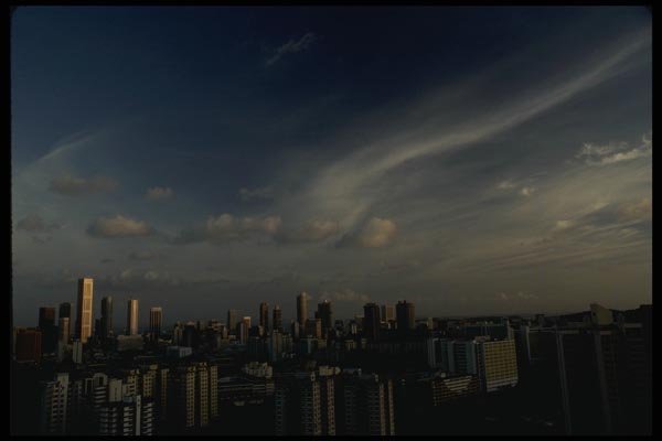 057089 Modern Singapore Skyline A4 Photo Print
