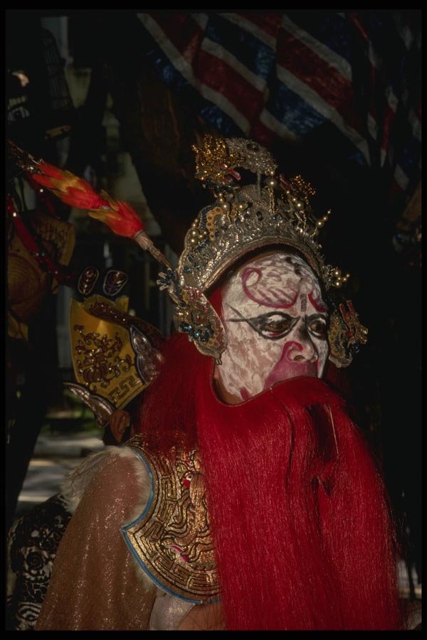 057095 Chinese Opera Actor In Full Costume Backstage A4 Photo Print