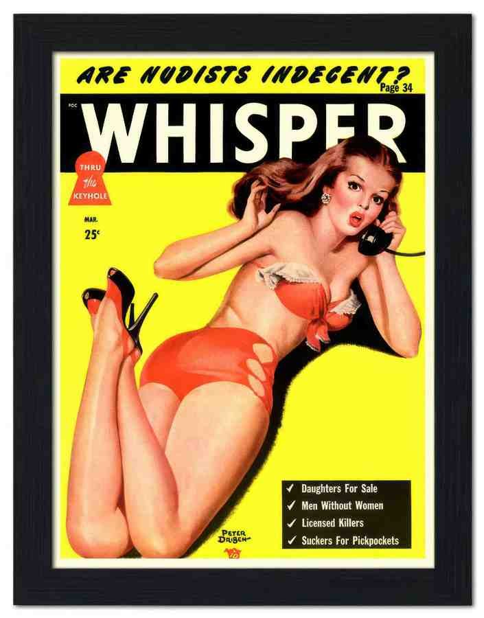 058 whisper glamour magazine cover 2 Vintage Advert A4 Photo Print