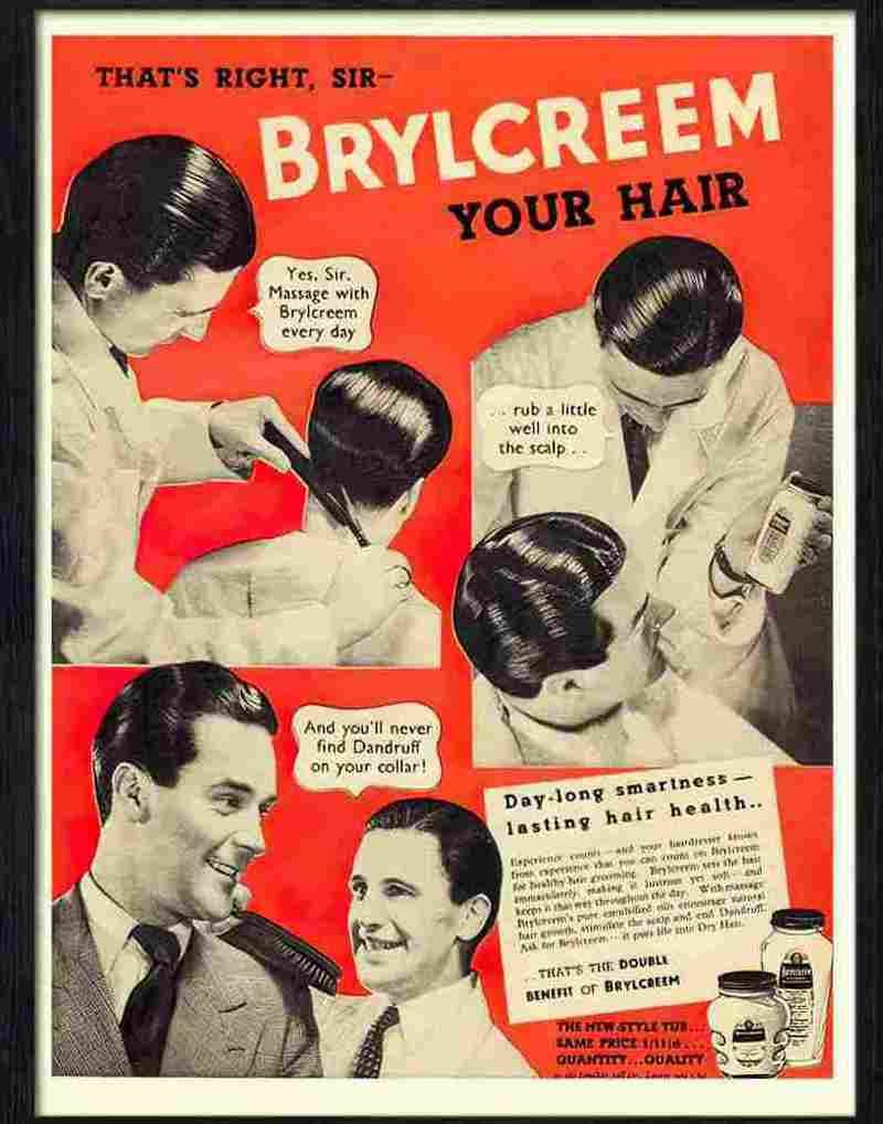 059 brylcreem 1950s Advert A4 Photo Print