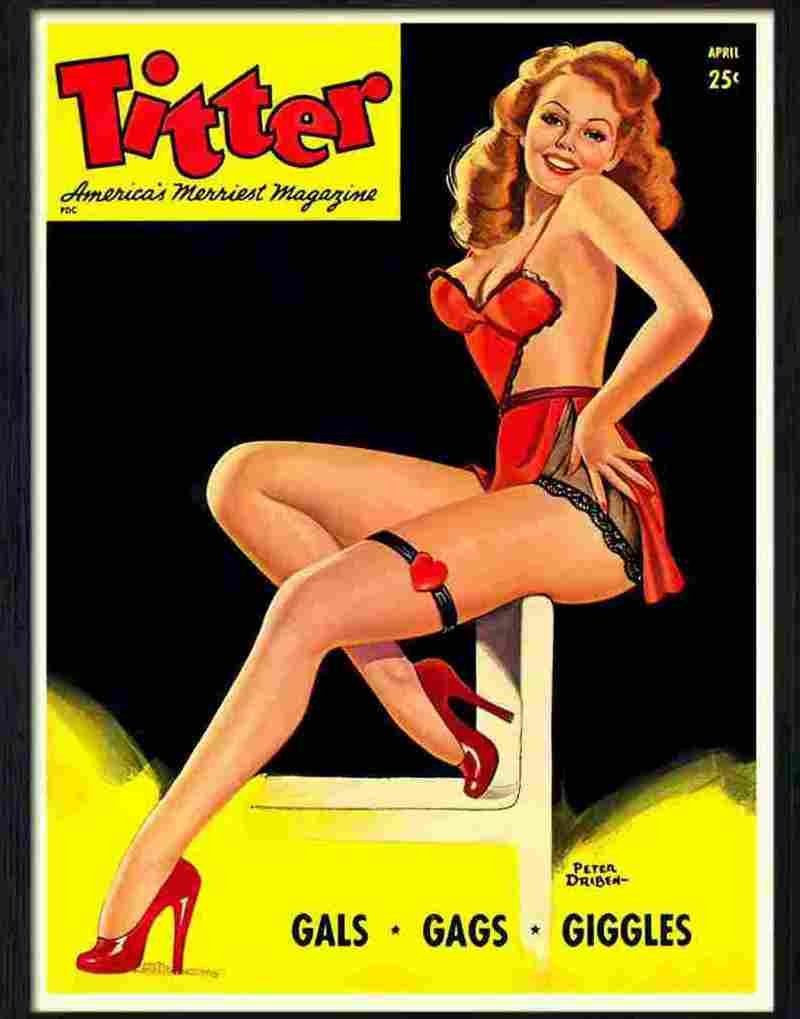 059 titter glamour magazine cover 2 Advert A4 Photo Print