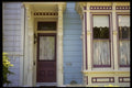 059064 Blue Victorian, Burgundy Door A4 Photo Print