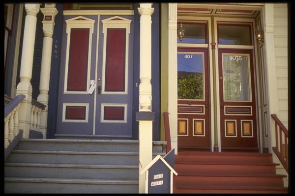 059072 Distinct Doors A4 Photo Print