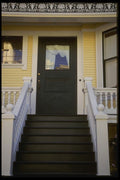059094 Black Steps, Black Door A4 Photo Print