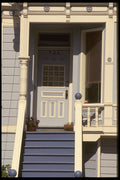 059097 Blue Balls For A Blue Door A4 Photo Print