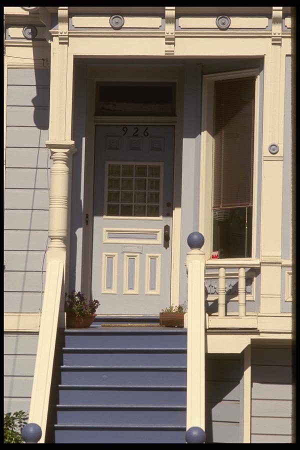 059097 Blue Balls For A Blue Door A4 Photo Print