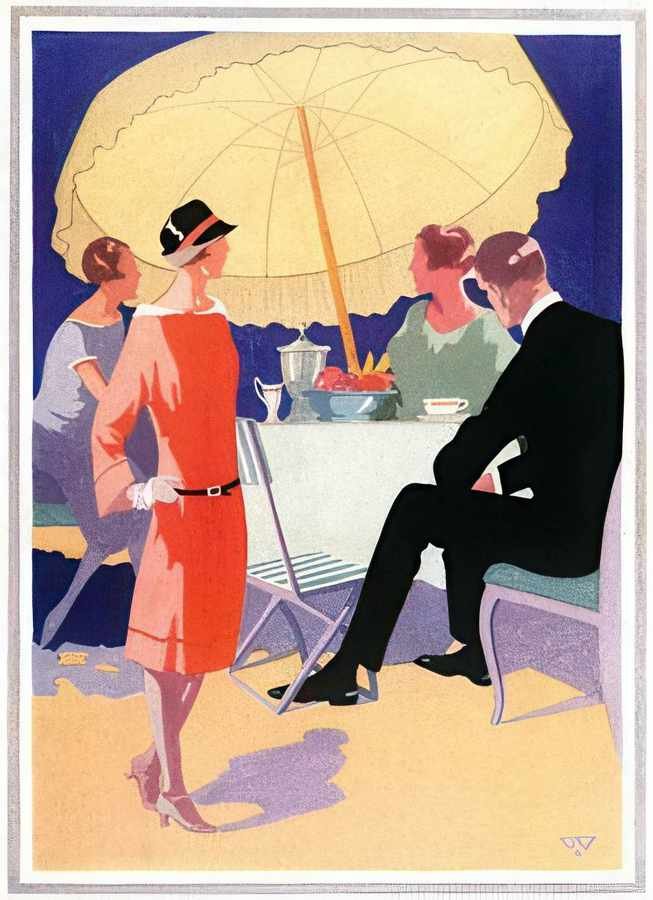 06 Al Fresco Meal Vintage Advert A4 Photo Print