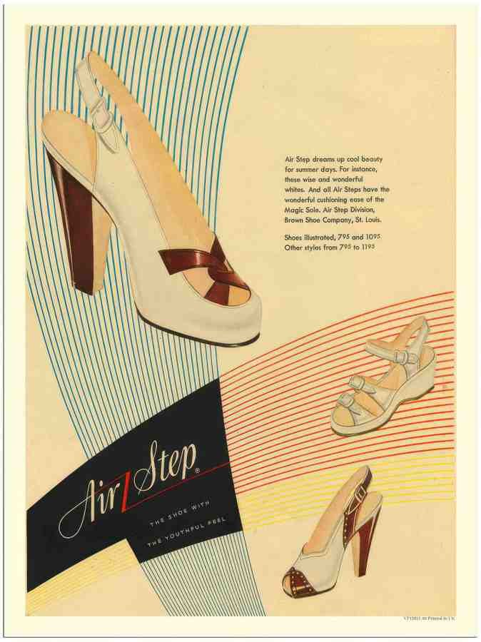 06 air step shoes 1940s 2 Vintage Advert A4 Photo Print