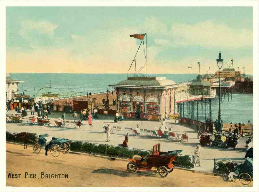06 west pier brighton 2 Vintage Advert A4 Photo Print