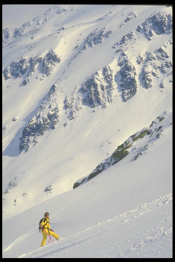 060003 Enjoying The Snow Conditions, Backside Andermatt A4 Photo Print