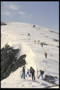 060019 On The Way Up, Graubunder Ski Route A4 Photo Print