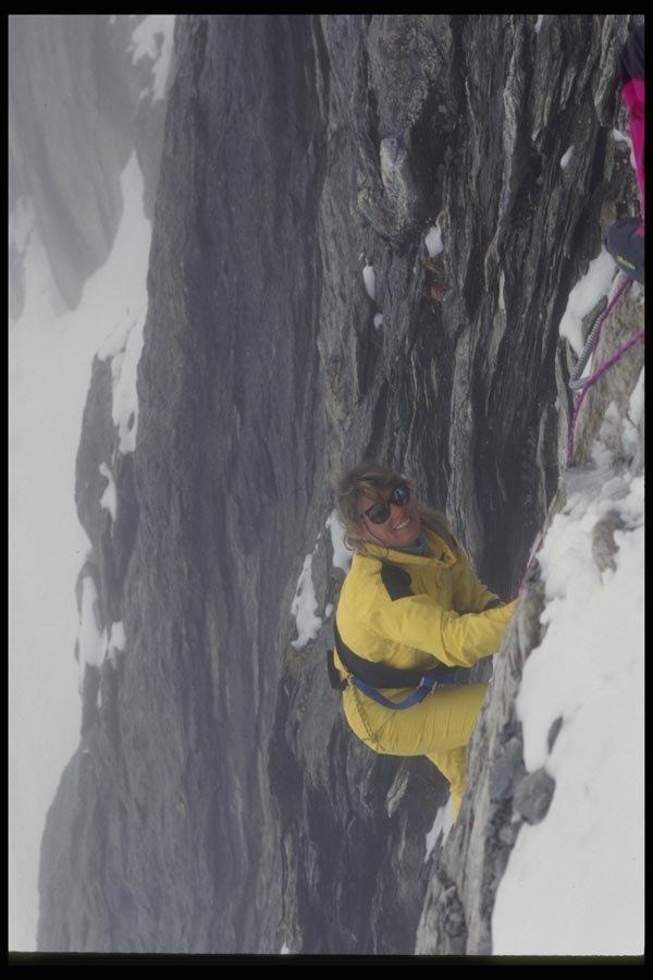 060049 On The Way Up Climbing Pez Ault A4 Photo Print