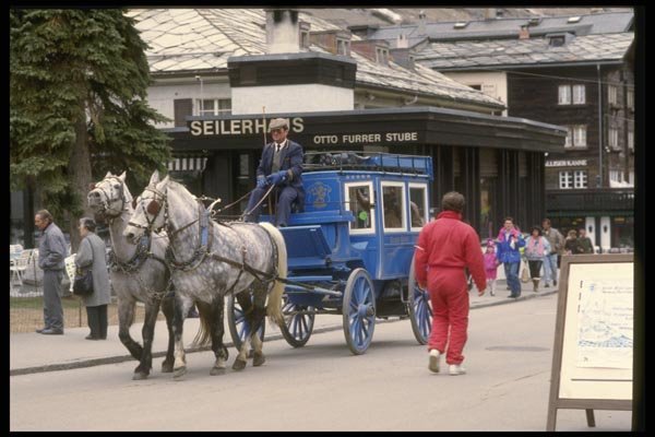 060083 Local Transportaion, Zermatt A4 Photo Print