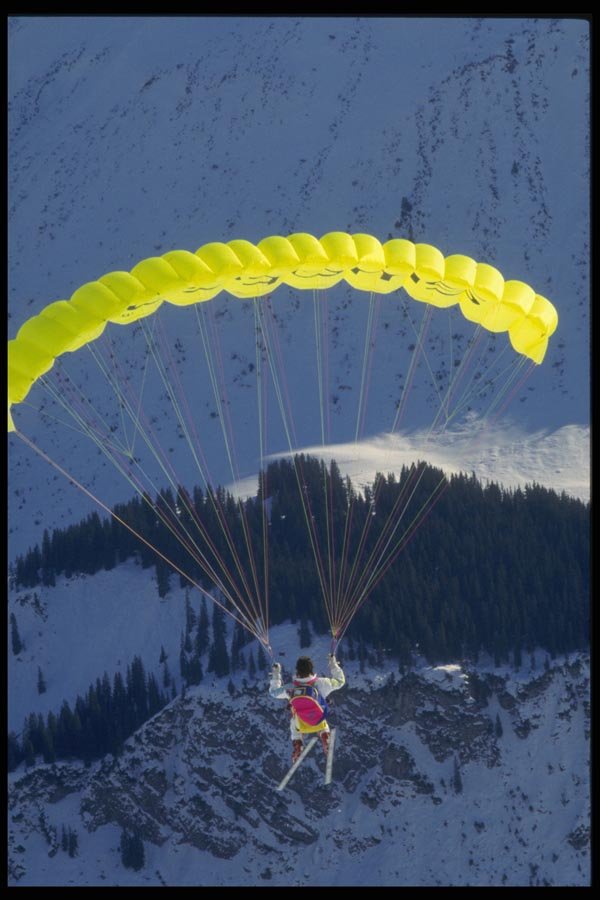 060096 On The Way Down Parapente A4 Photo Print