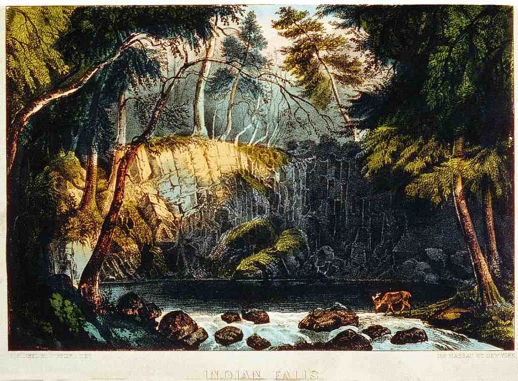 061 Indian Falls Vintage A4 Photo Print