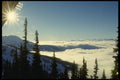 061018 Sun Trees And Clouds Blackcomb Mt., British Columbia A4 Photo Print