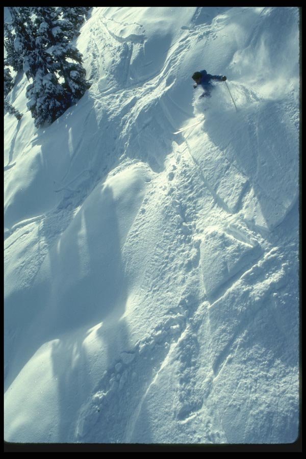 061019 Tracking Powder, Blackcomb Mountain, British Columbia A4 Photo Print