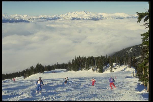 061021 Skiing Above The Clouds A4 Photo Print