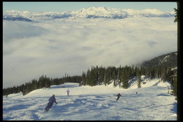 061025 Skiing The Trails Blackcomb Mountain, British Columbia A4 Photo Print