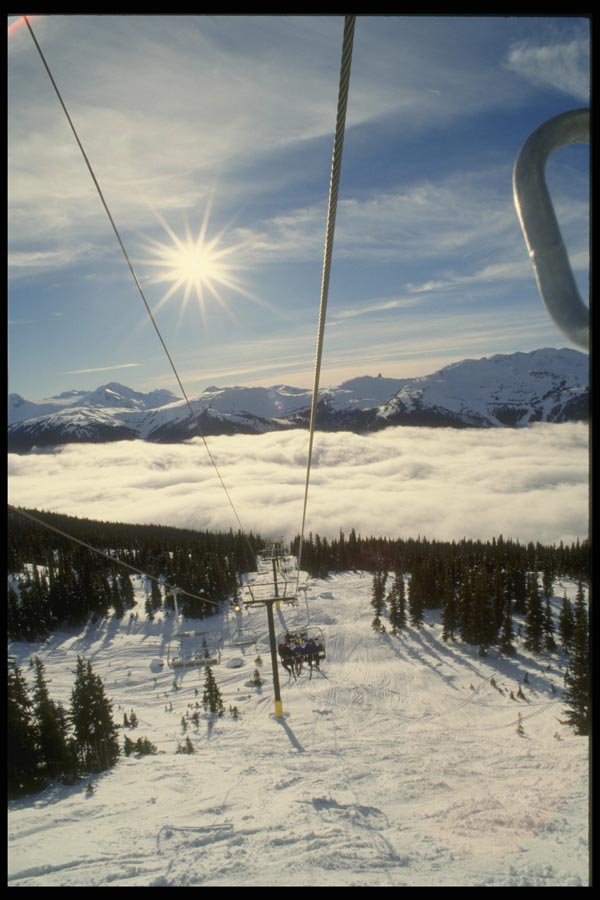 061026 Seventh Heaven Chairlift Blackcomb, British Columbia A4 Photo Print