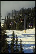 061030 Early Morning Chairlift Ride A4 Photo Print