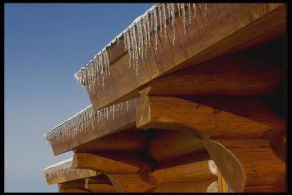 061031 Chalet Spring Icicles A4 Photo Print