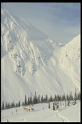 061047 Helicopter Waiting For Skiers A4 Photo Print