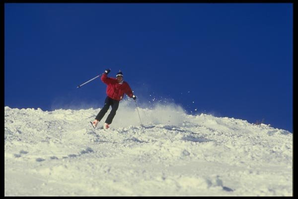 061062 Attacking Fresh Snow On A Great Day A4 Photo Print
