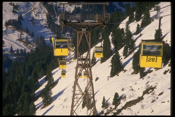 061064 Chairlifts, St. Anton, Austria A4 Photo Print